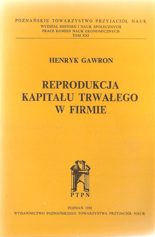 Reprodukcja kapitału trwałego w firmie