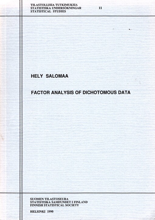 Factor analysis of dichotomous data /
