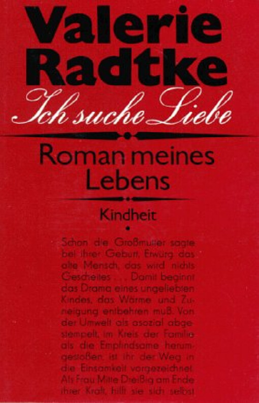 Un wider alle Einsamkeit :Roman meines Lebens : Jugend
