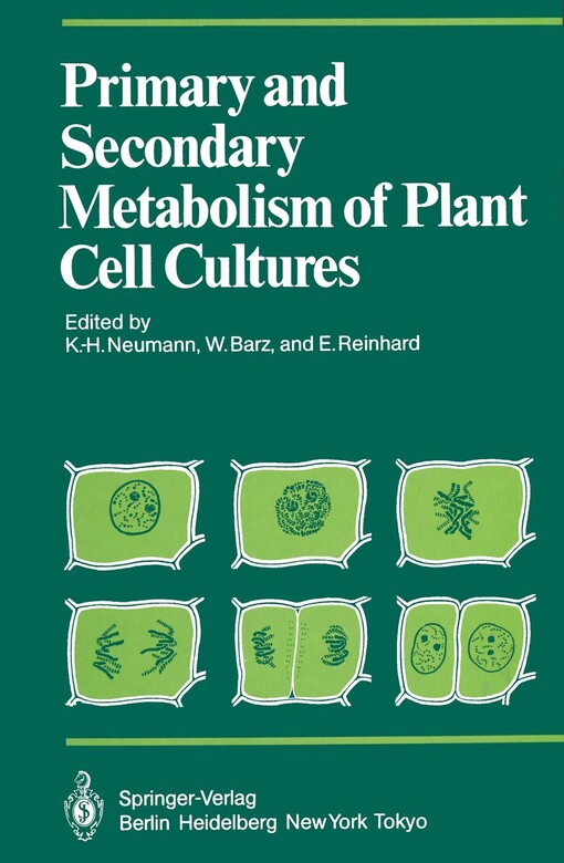 Primary and secondary metabolism of plant cell cultures