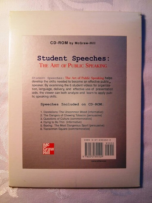 Student speechesthe art of public speaking