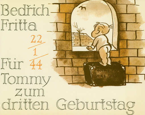 Für Tommy zum dritten Geburtstag in Theresienstadt 22. 1. 1944