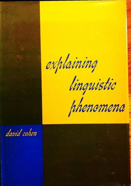 Explaining linguistic phenomena