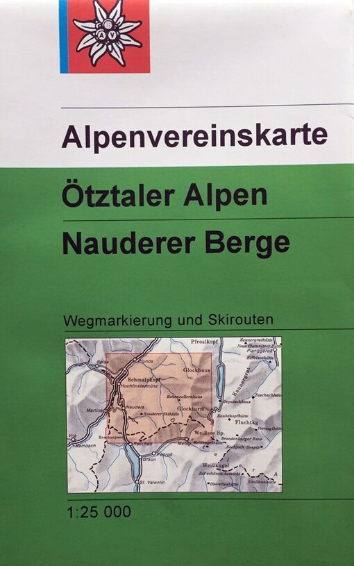 Ötztaler AlpenNauderer Berge : Wegmarkierung und Skirouten