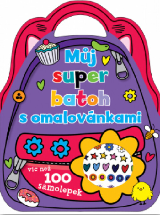 Můj batoh plný omalovánekvíc než 100 samolepek
