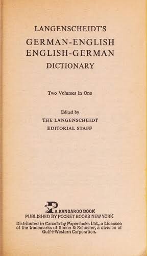 Langenscheidt's german-english, english-german dictionary :two volumes in one