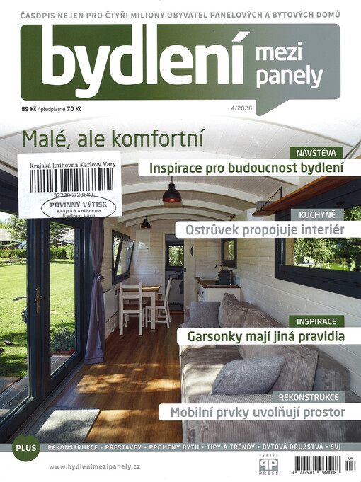 Bydlení mezi panely : časopis o bydlení nejen pro čtyři miliony obyvatel panelových bytů