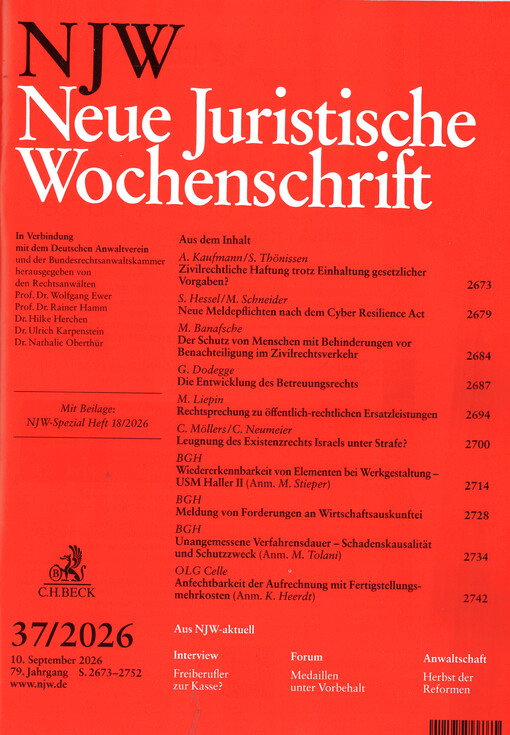 Neue juristische Wochenschrift