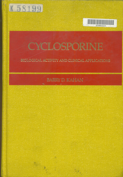 Cyclosporine. Vol. 1, Biological activity and clinical applications