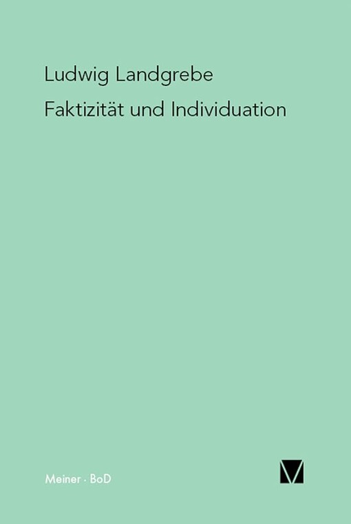 Faktizität und Individuation :Studien zu den Grundfragen der Phänomenologie