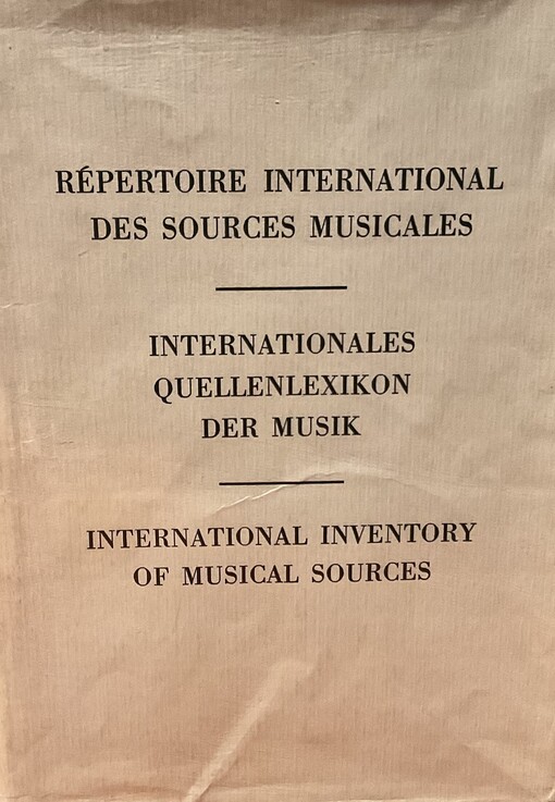 Répertoire international des sources musicales.Ser. B., 10,The theory of music in Arabic writings (c. 900-1900) :