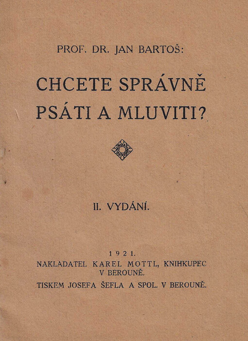 Chcete správně psáti a mluviti?