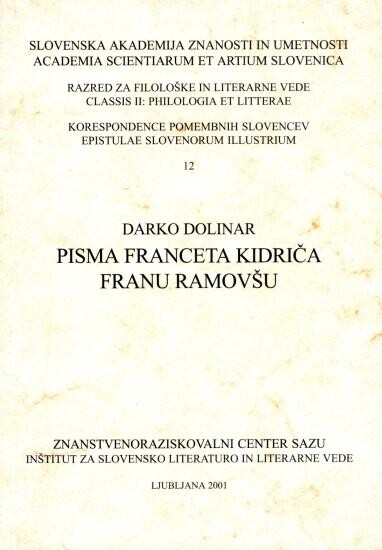 Pisma Franceta Kidriča Franu Ramovšu