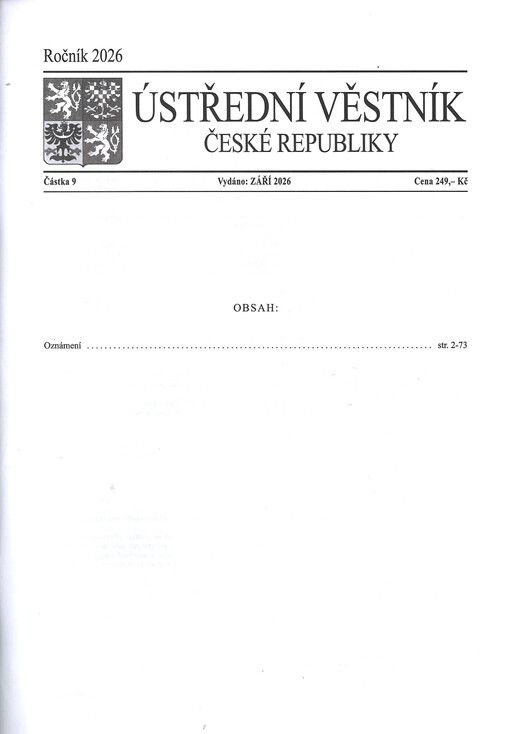 Ústřední věstník České republiky