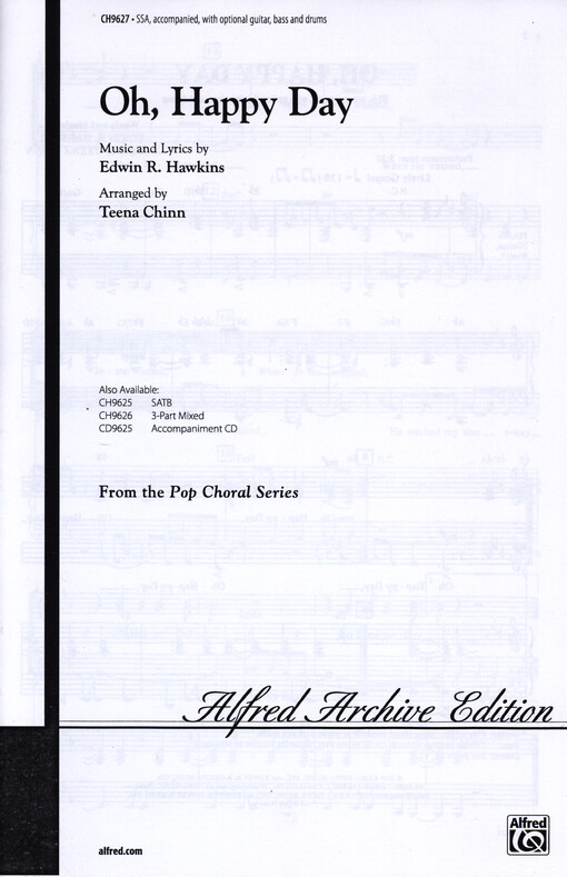 Oh, Happy Day : SSA, accompanied, with optional guitar, bass and drums