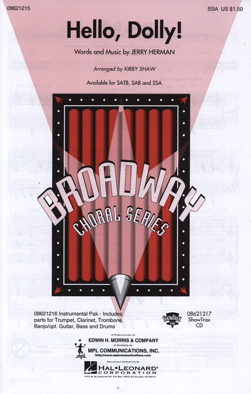 Hello, Dolly! : for SSA and Piano with Optional Instrumental Accompaniment