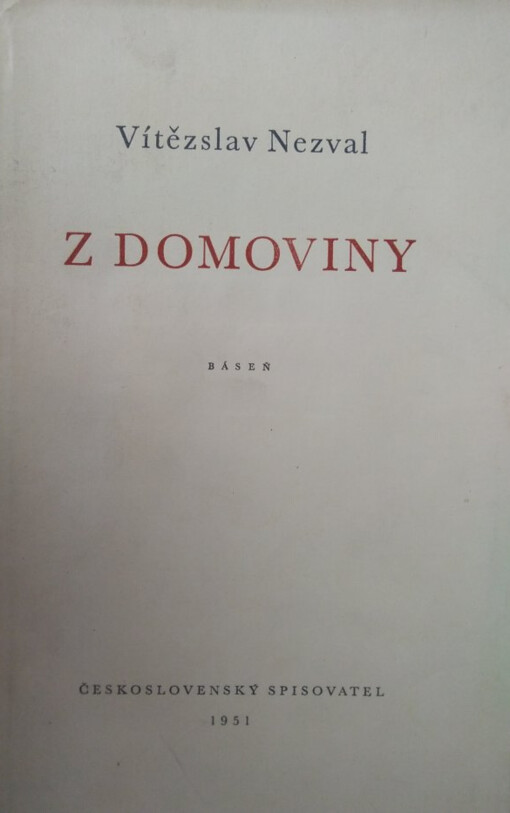 Z domoviny :báseň 1950