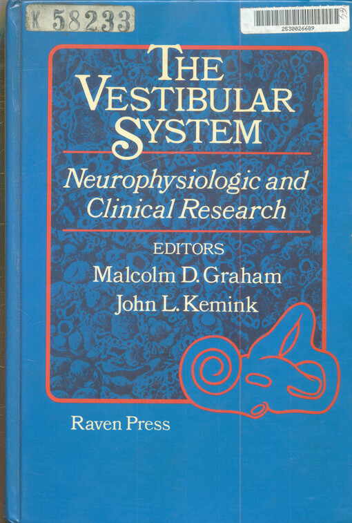 The vestibular system : based of the 13th meeting : held in Ann Arbor : May 21-24, 1985
