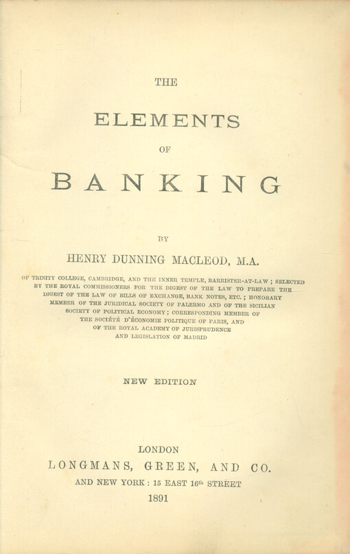 The elements of banking