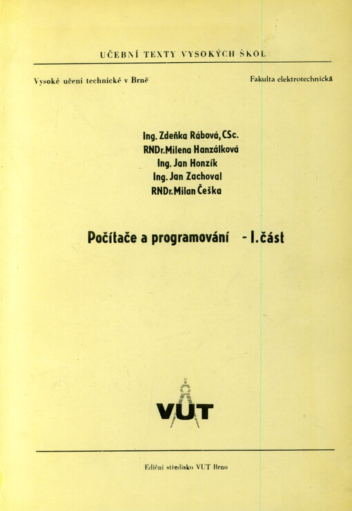 Počítače a programování. I. část