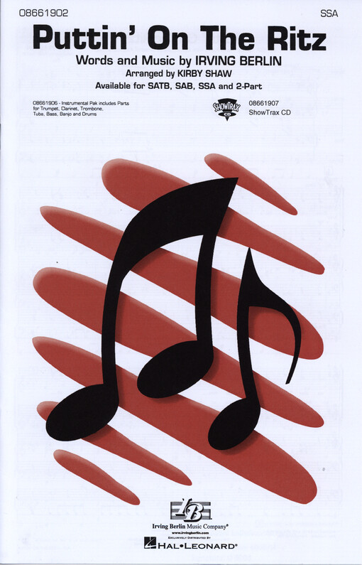 Puttin´ On The Ritz : For SSA Voices and Piano with Optional Instrumental Accompaniment