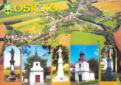 Osíčko : letecký pohled na obec, r. 2002