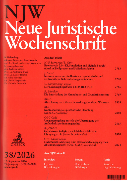 Neue juristische Wochenschrift