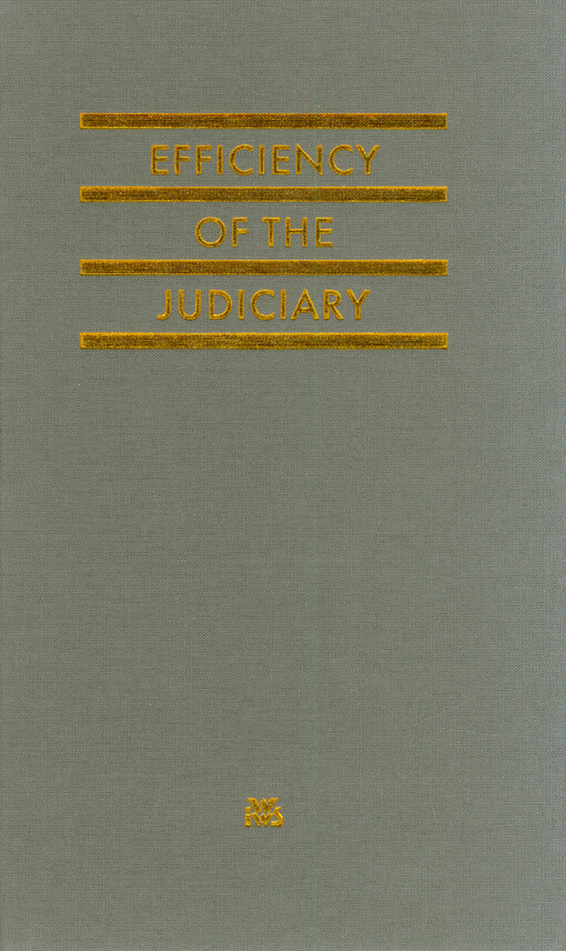 Efficiency of the Judiciary