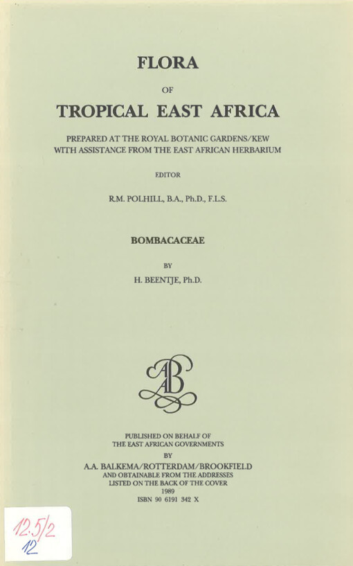 Flora of tropical East Africa. Bombacaceae