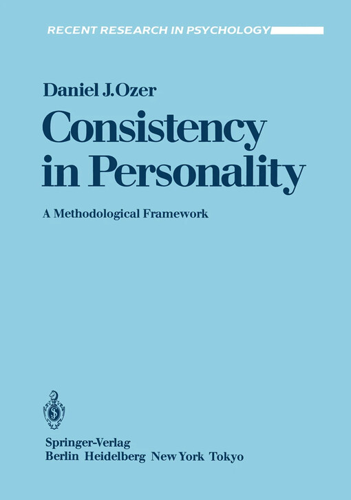 Consistency in personality :a methodological framework