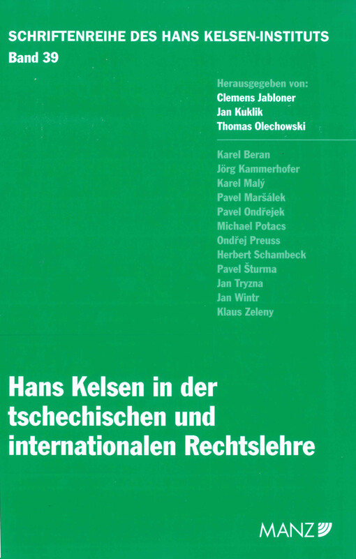 Hans Kelsen in der tschechischen und internationalen Rechtslehre