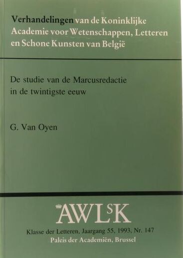 De studie van de Marcusredactie in de twintigste eeuw /