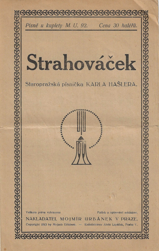 Strahováček : staropražská písnička