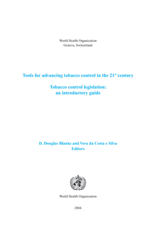 Tobacco control legislation :an introductory guide
