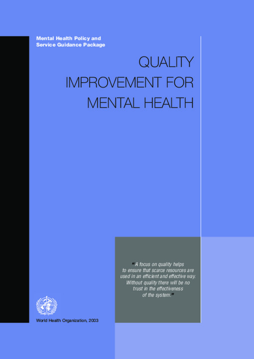 Quality improvement for mental health
