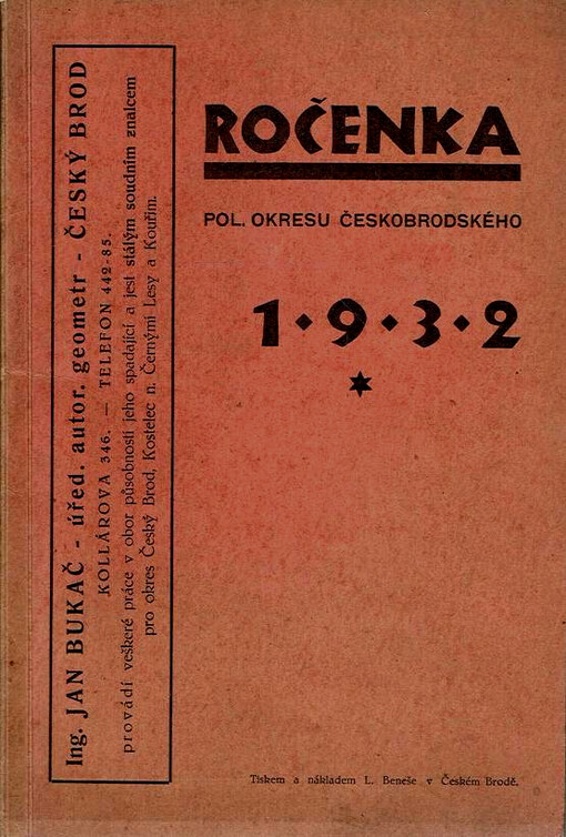 Ročenka politického okresu Českobrodského ...