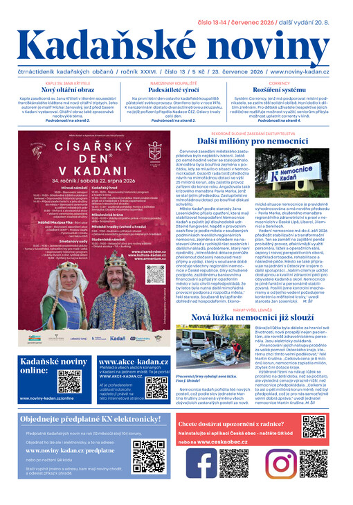 Kadaňské noviny : Čtrnáctideník pro občany Kadaně a okolí