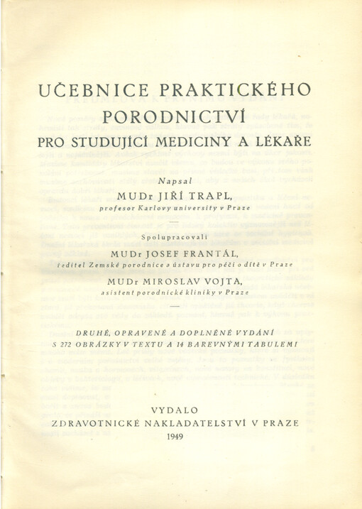 Učebnice praktického porodnictví pro studující medicíny a lékaře