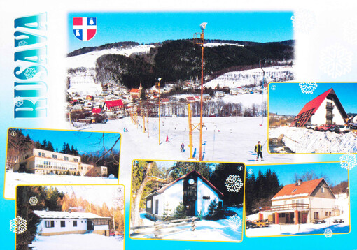 Rusava : Rusava - Hostýnské vrchy : Spofort Rusava : Obecní úřad na Rusavě : U bílého koně : Chata Grůň : Bufet U Kůlů