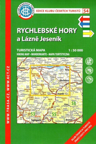 Rychlebské hory a Lázně Jeseníkturistická mapa 1:50 000