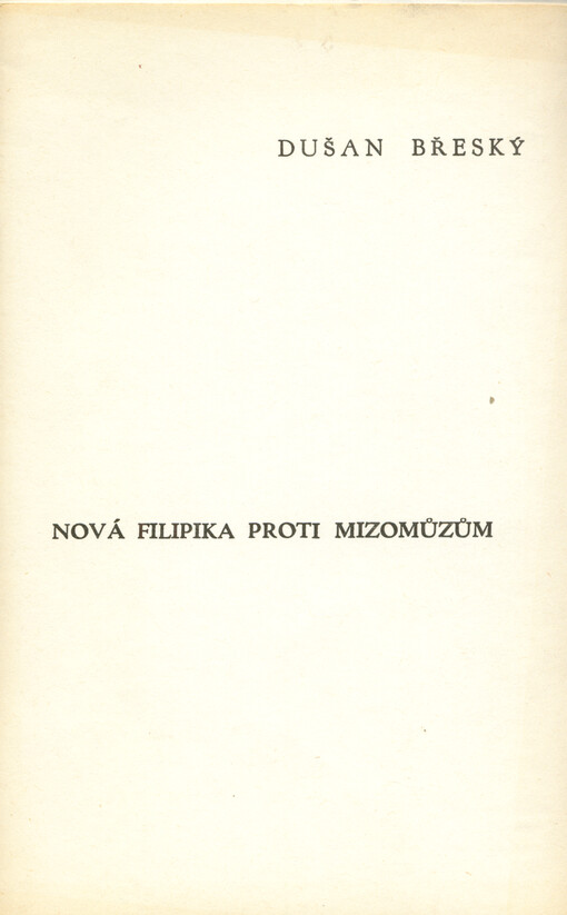 Nová filipika proti mizomůzům