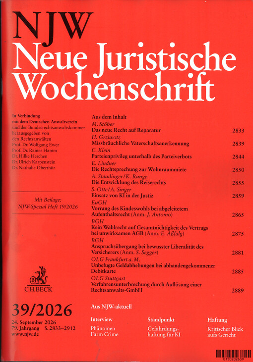 Neue juristische Wochenschrift