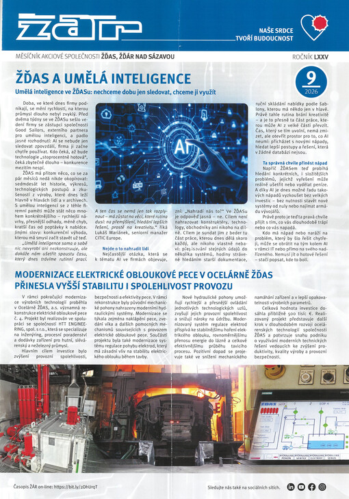 Žár : Čtrnáctideník Žďas, a.s. ve Žďáře nad Sázavou