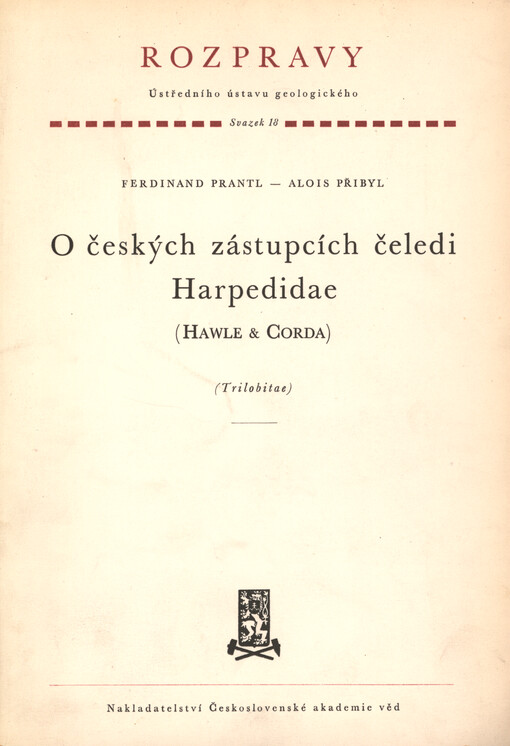 O českých zástupcích čeledi Harpedidae (Hawle & Corda) - (Trilobitae)