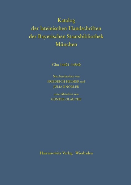 Katalog der lateinischen Handschriften der Bayerischen Staatsbibliothek München.Die Pergamenthandschriften aus dem Domkapitel Freising