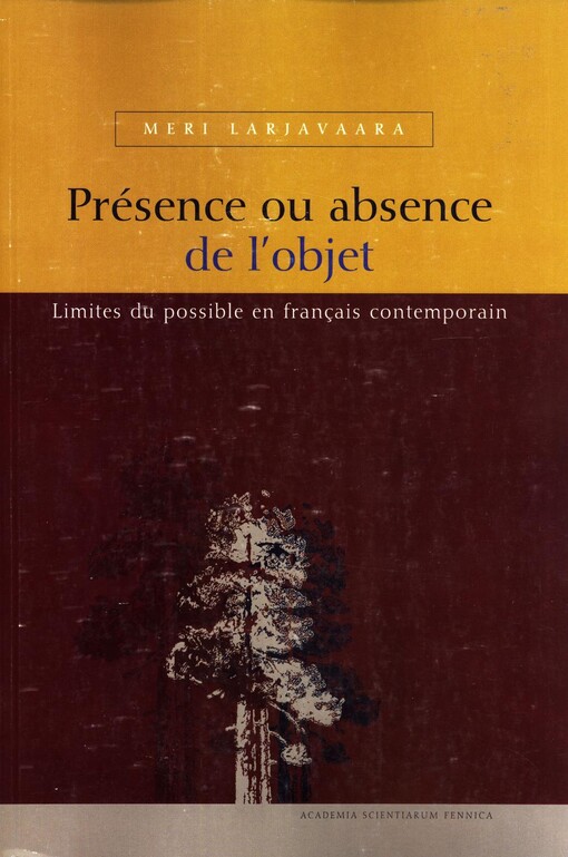 Présence ou absence de l'objet :limites du possible en français contemporain
