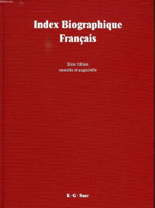 Index biographique français =