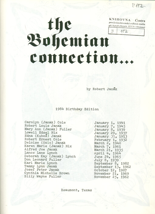 The Bohemian connection