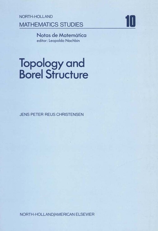 Topology and borel structure