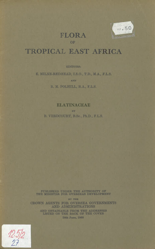 Flora of tropical East Africa. Elatinaceae